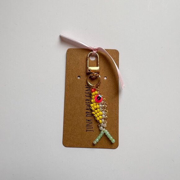 Fish Beaded Charm Keychain - Picture 1 of 3